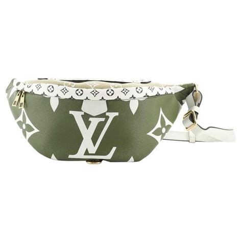 louis vuitton bumbag monogram giant khaki green beige|louis vuitton bumbag price.